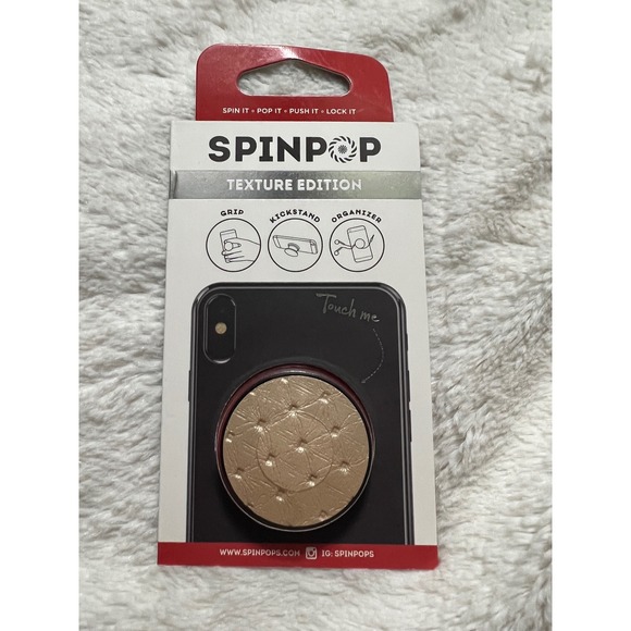 SPINPOP Other - SPINPOP Texture Edition Tufted Grip Phone‎ Accessory Gold